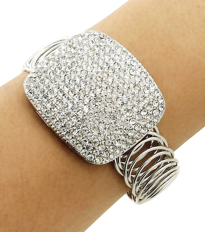 Crystal Square Statement Bracelet