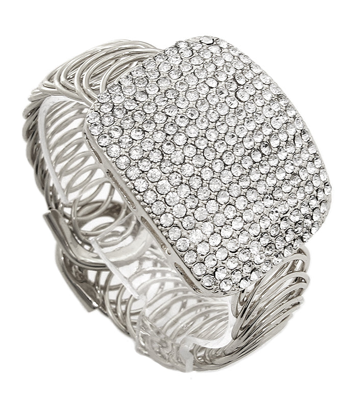 Crystal Square Statement Bracelet