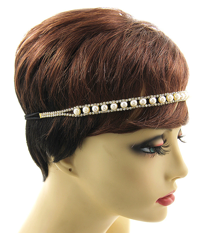Pearl And Crystal Stretch Headband