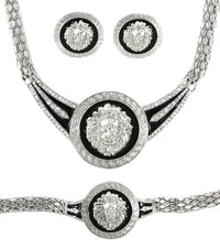 Designer Inspired  LionHead  Necklace Earring & Bracelet Set