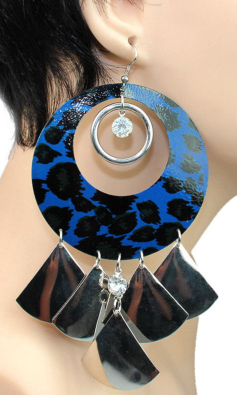 'Basketball Wives' Fish Hook Blue Dangle Earring