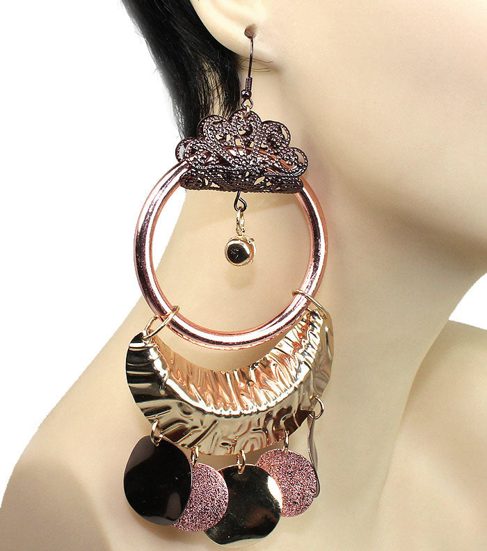 Basketball Wives Fish Hook Earrings -  Silver