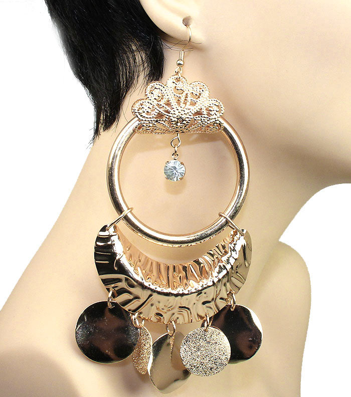 Basketball Wives Fish Hook Earrings -  Silver