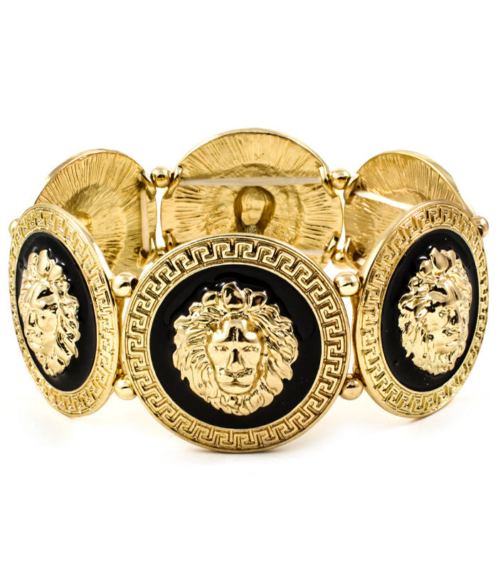 Armband 'NICKI' mit Löwenkopf – Gold