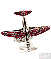“Airplane” Stretch Crystal Studs Ring