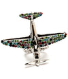 “Airplane” Stretch Crystal Studs Ring