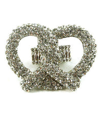 Stretch Crystal Pretzel Shaped Ring