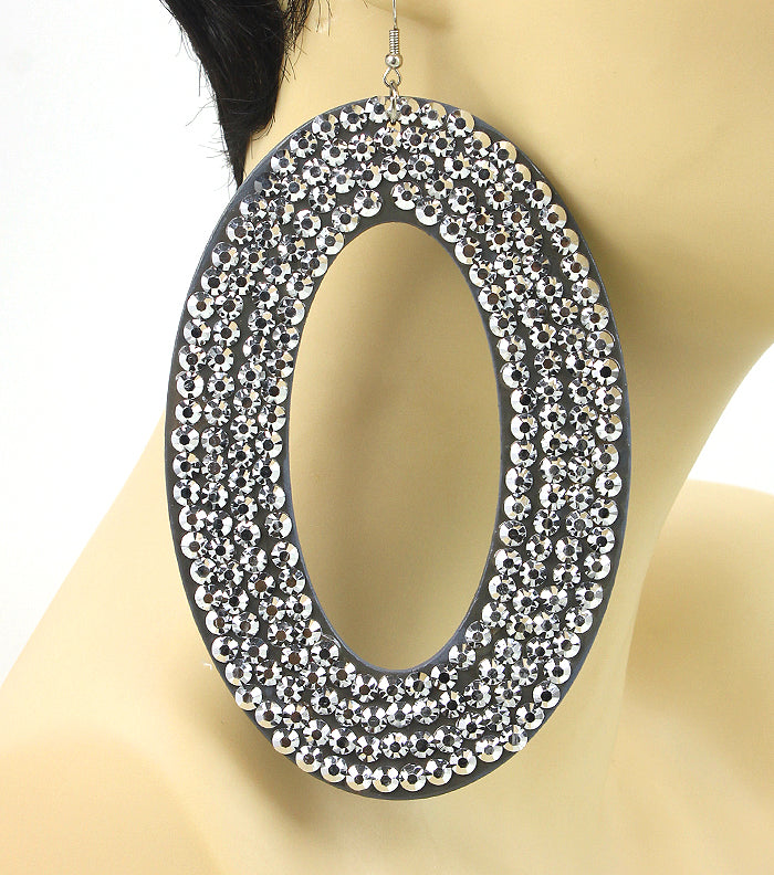 'Eve' Crystal Fish Hook Earrings