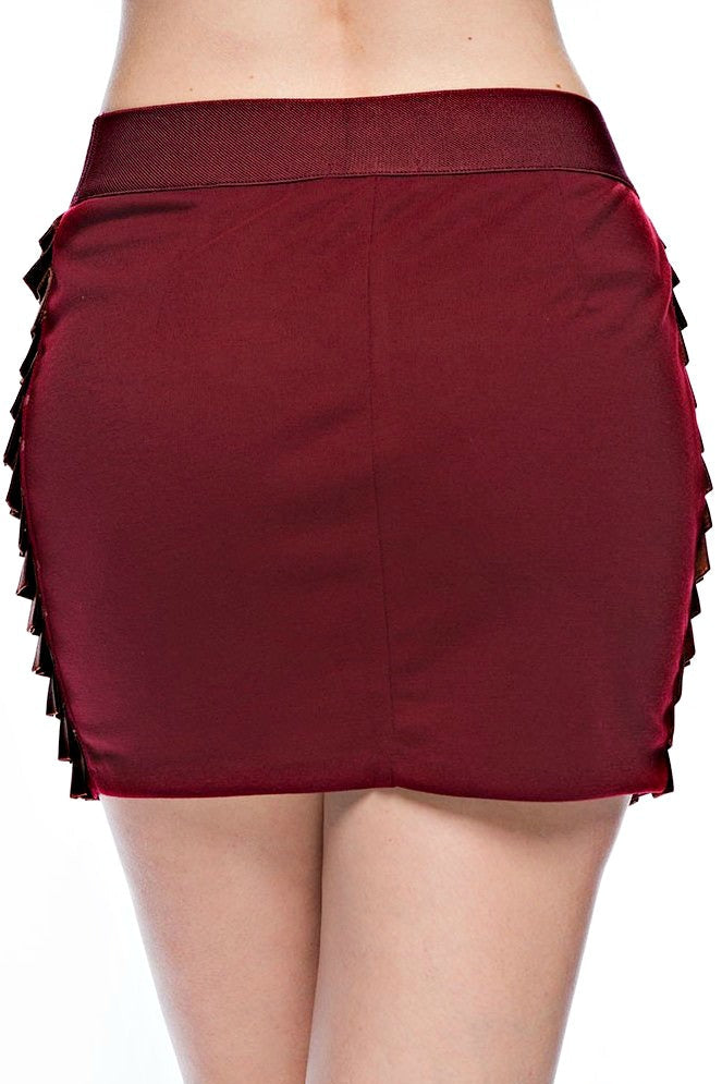 “Kylie Minogue”  Tiered Square Cut Mini Skirt