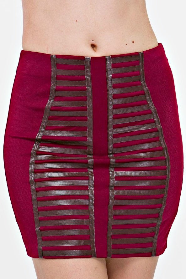 'ZINA'  BODYCON BANDAGE SKIRT  - ROYAL BLUE