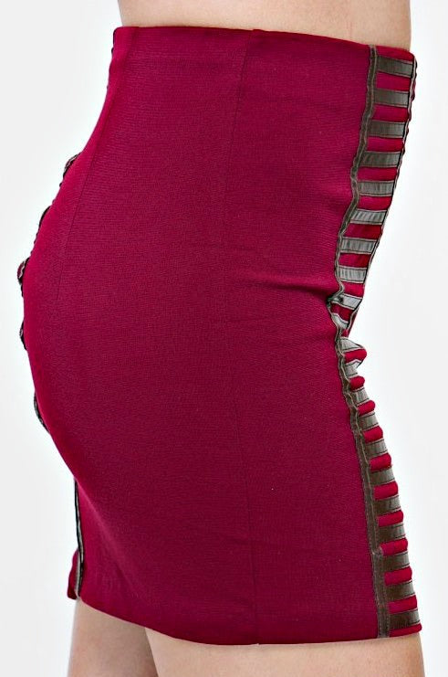 'ZINA'  BODYCON BANDAGE SKIRT  - ROYAL BLUE