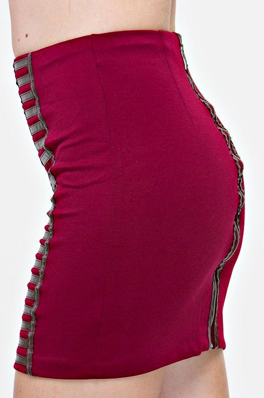 'ZINA'  BODYCON BANDAGE SKIRT  - ROYAL BLUE