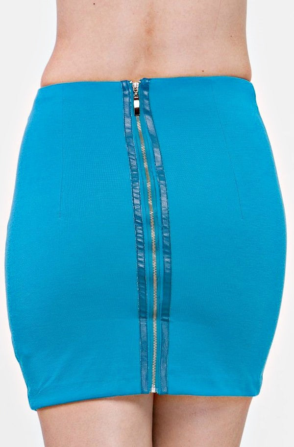 'ZINA'  BODYCON BANDAGE SKIRT  - ROYAL BLUE