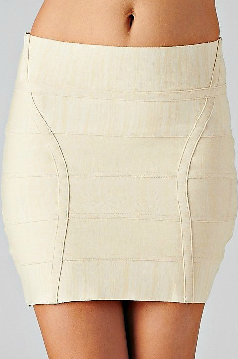 "RIRI" Fitted Bandage Mini Skirt