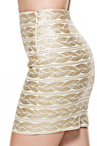 "KIM" GRECIAN BANDAGE MINI SKIRT