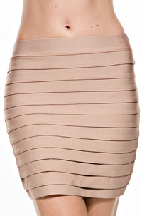 Tiered Luxe Bandage Mini Skirt