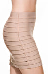 Tiered Luxe Bandage Mini Skirt
