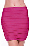 Tiered Luxe Bandage Nude Mini Skirt