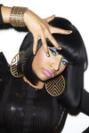 BASKETBALL WIVES FISH  HOOK  EARRING  - GOLD