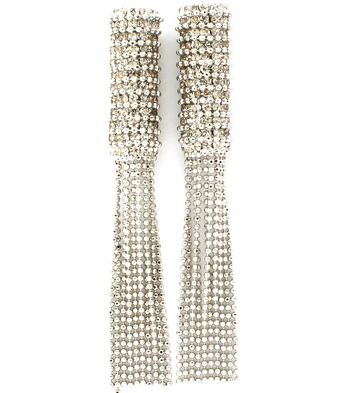 “Paris”  Crystal Stone Gold Tassel Earring