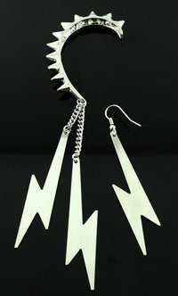 Ear Cuff Spike Earrings