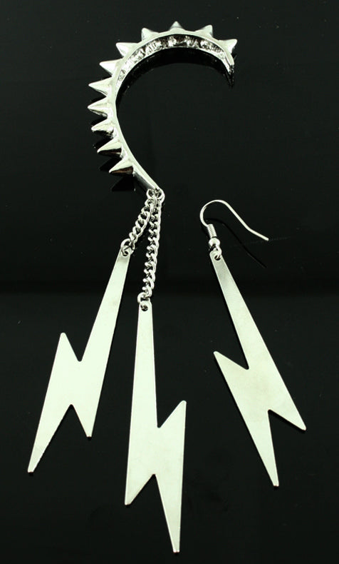 Ear Cuff Spike Earrings