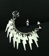 Ear Cuff Lightning Bolt Crystal Earrings