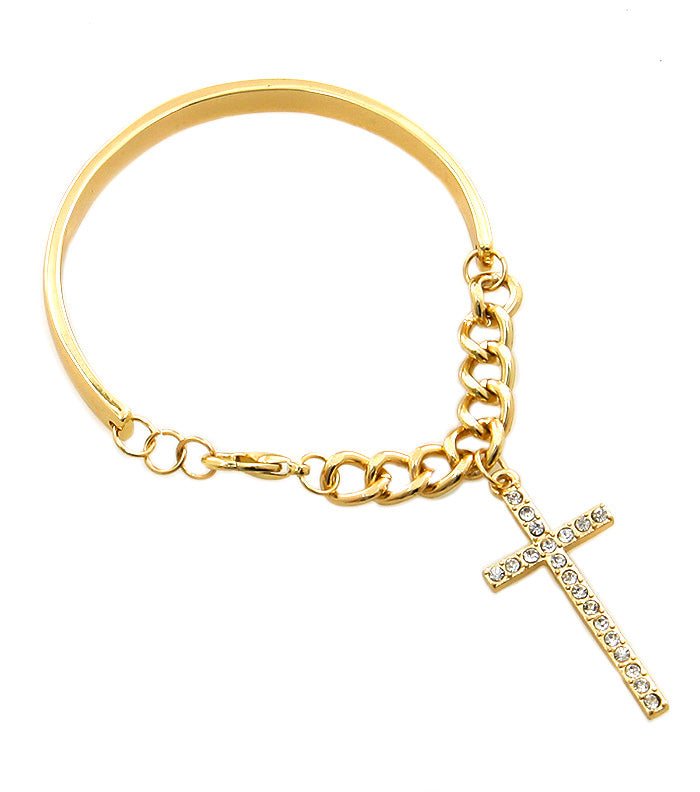 ‘SASHA’ CRYSTAL CROSS BRACELET