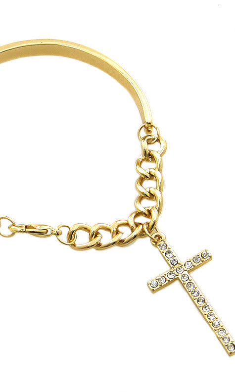 ‘SASHA’ CRYSTAL CROSS BRACELET