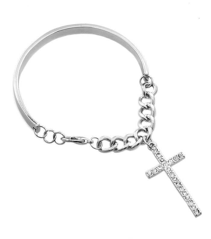 ‘SASHA’ CRYSTAL CROSS BRACELET