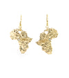 AFRICA MAP GOLD CRYSTAL EARRINGS - Jewellery