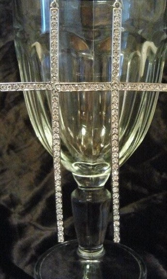 "CASSIE" SWAROVSKI CRYSTAL CROSS EARRINGS