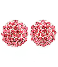 'Kim' Crystal Stud Fireball Earrings