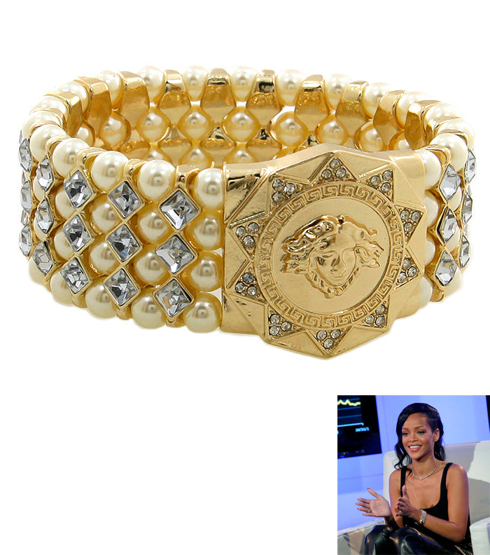 LÖWENKOPF-MEDAILLON-ARMBAND – GOLD