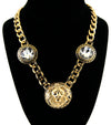 DESIGNER INSPIRED  LION CRYSTAL NECKLACE