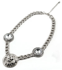 DESIGNER INSPIRED  LION CRYSTAL NECKLACE
