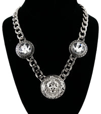 DESIGNER INSPIRED  LION CRYSTAL NECKLACE
