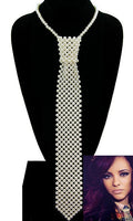 Long Pearl Neck Tie Necklace - Jewellery