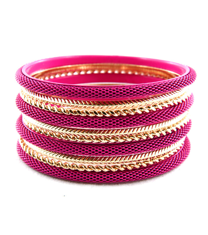 'Sexy' Stackable Bangle Bracelets - Yellow