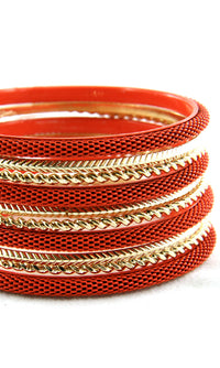 'Sexy' Stackable Bangle Bracelet - Orange