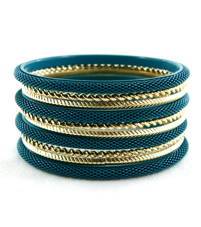 'Sexy' Stackable Bangle Bracelets - Yellow