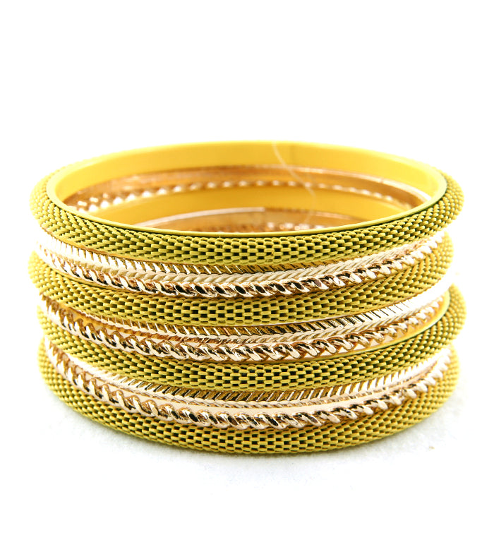 'Sexy' Stackable Bangle Bracelets - Yellow