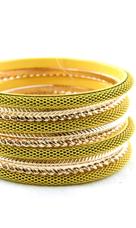 'Sexy' Stackable Bangle Bracelets - Yellow