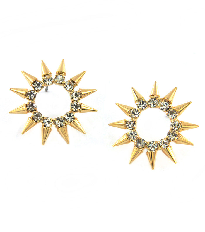 ‘RIRI’ CRYSTAL GLAM SPIKE EARRINGS