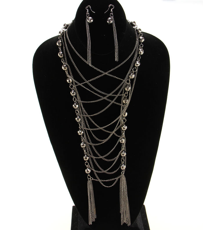 'COCO' LONG LAYERED NECKLACE SET