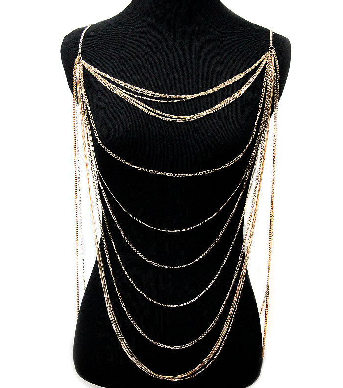 'ZARA' MEHRSCHICHTIGE KÖRPERKETTE - GOLD