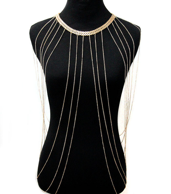 'FOXY' LAYERED  DRAPED BODY CHAIN
