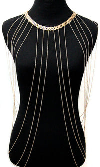 'FOXY' LAYERED  DRAPED BODY CHAIN