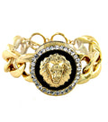 Rihanna Inspired  Crystal Lionhead Bracelet