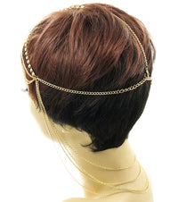 Crystal Drape HeadChains - Gold